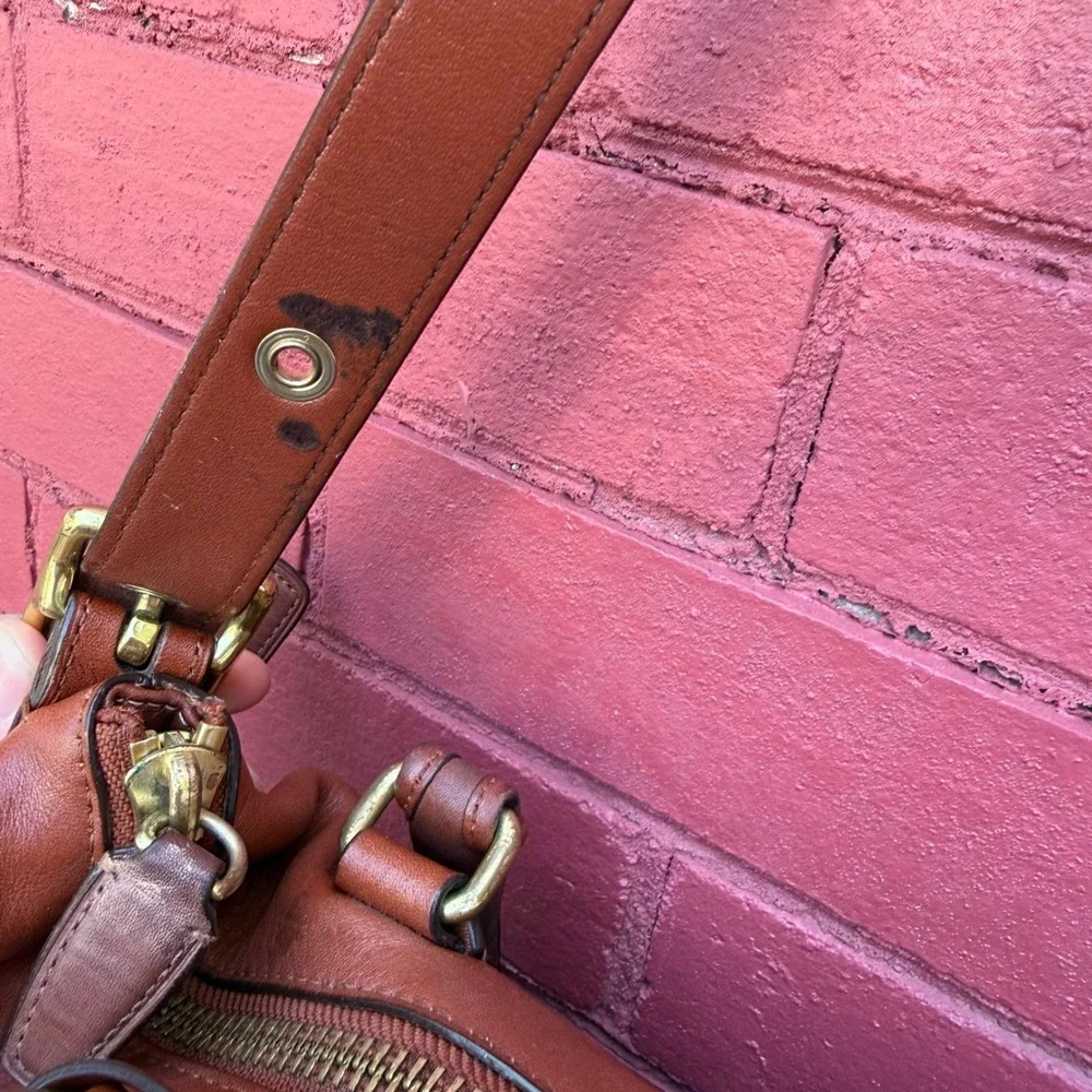 Vtg Coach Legacy Candace Carryall Tanned Leather Large Size Tote Satchel Handbag